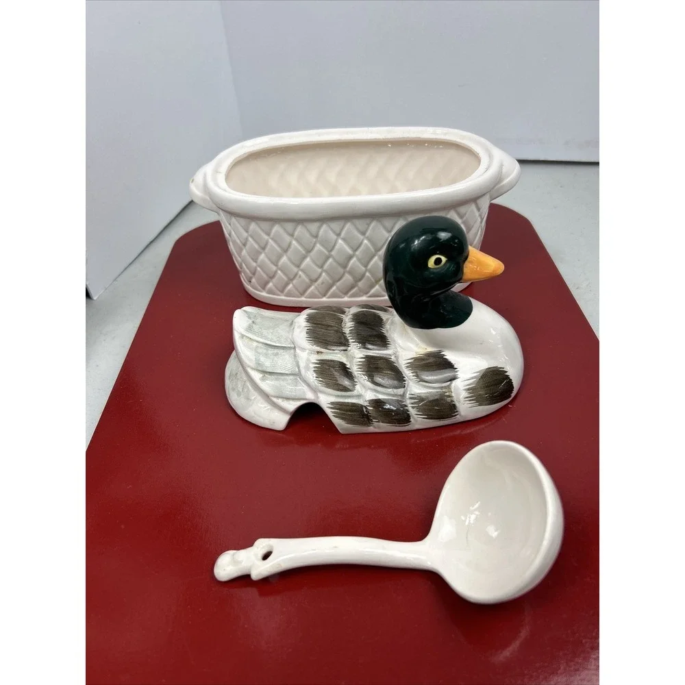 Vintage Japan Ceramic Bowl Dish Mallard Duck‎